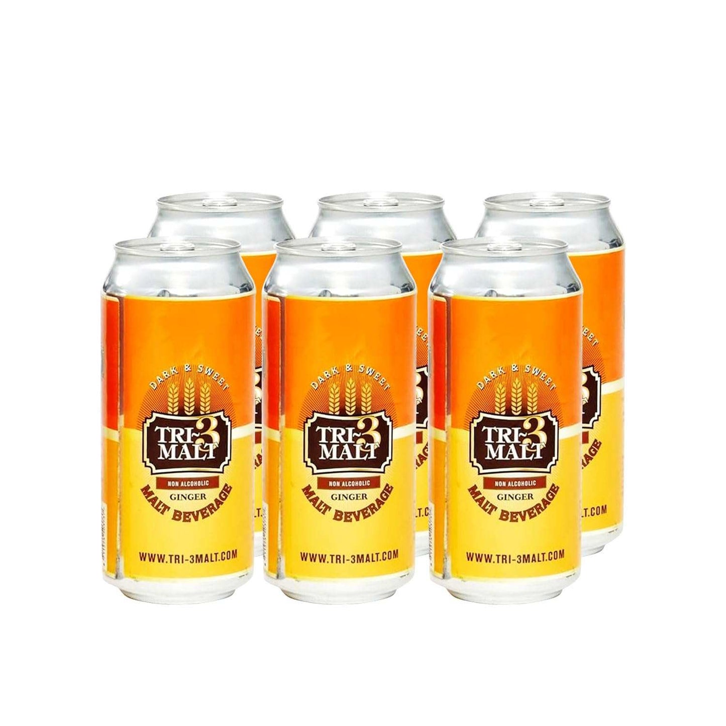 TRI-3 Malt Drink Ginger 6 pack cans African non-alcoholic malt soda beverages