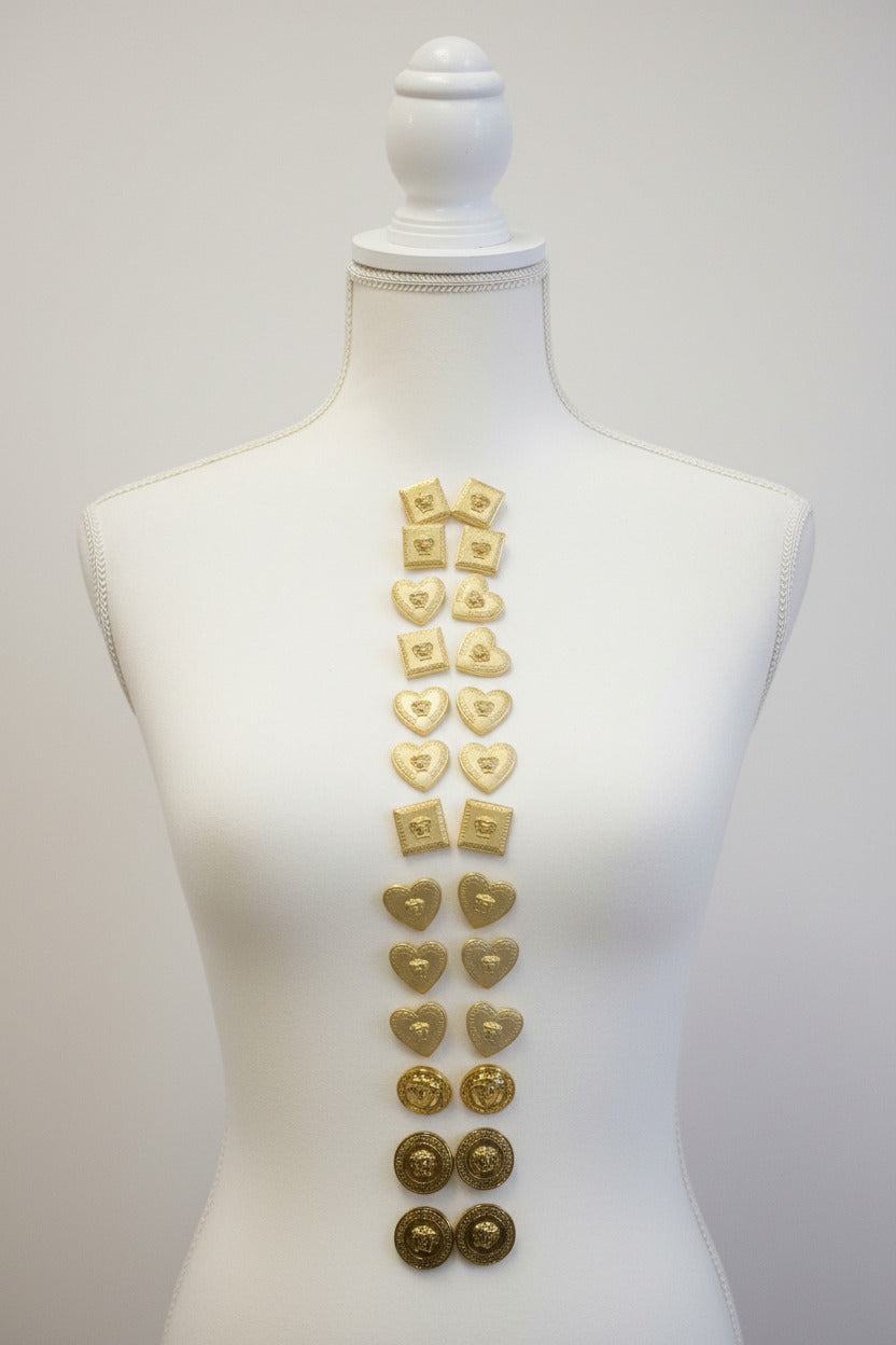 Bentix Brazilian various shape gold and silver plated earrings showcasing authentic Brazilian craftsmanship