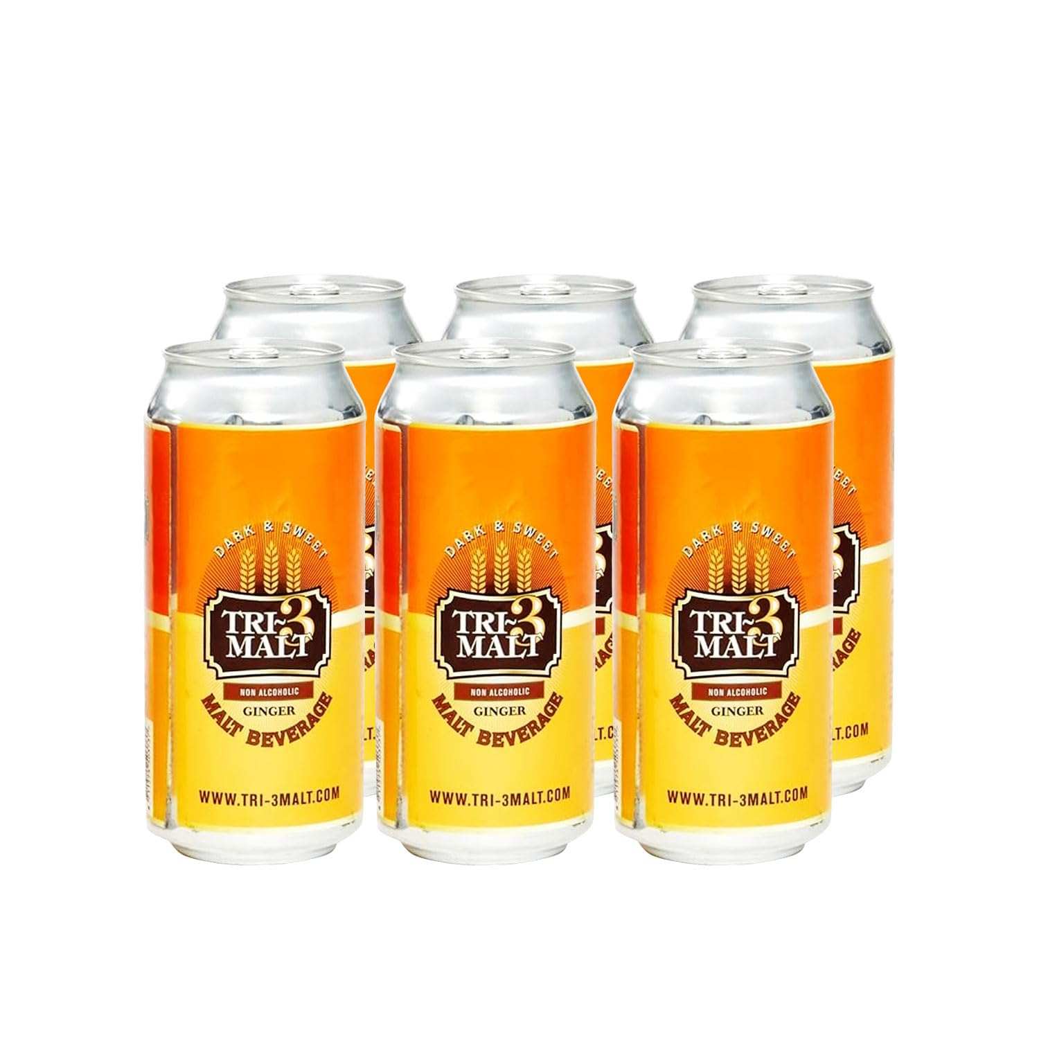 TRI-3 Malt Drink Ginger 6 pack cans African non-alcoholic malt soda beverages