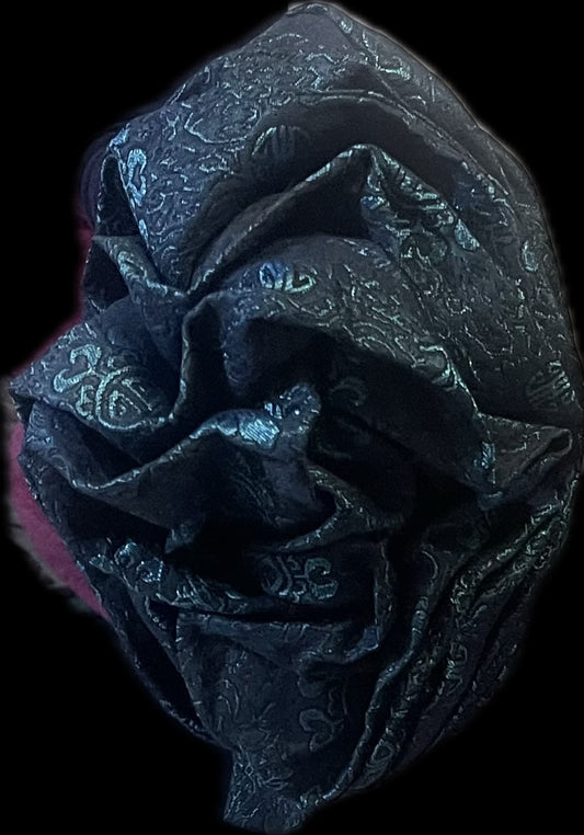 Nigerian Auto-Gele in Pink Damask Pattern